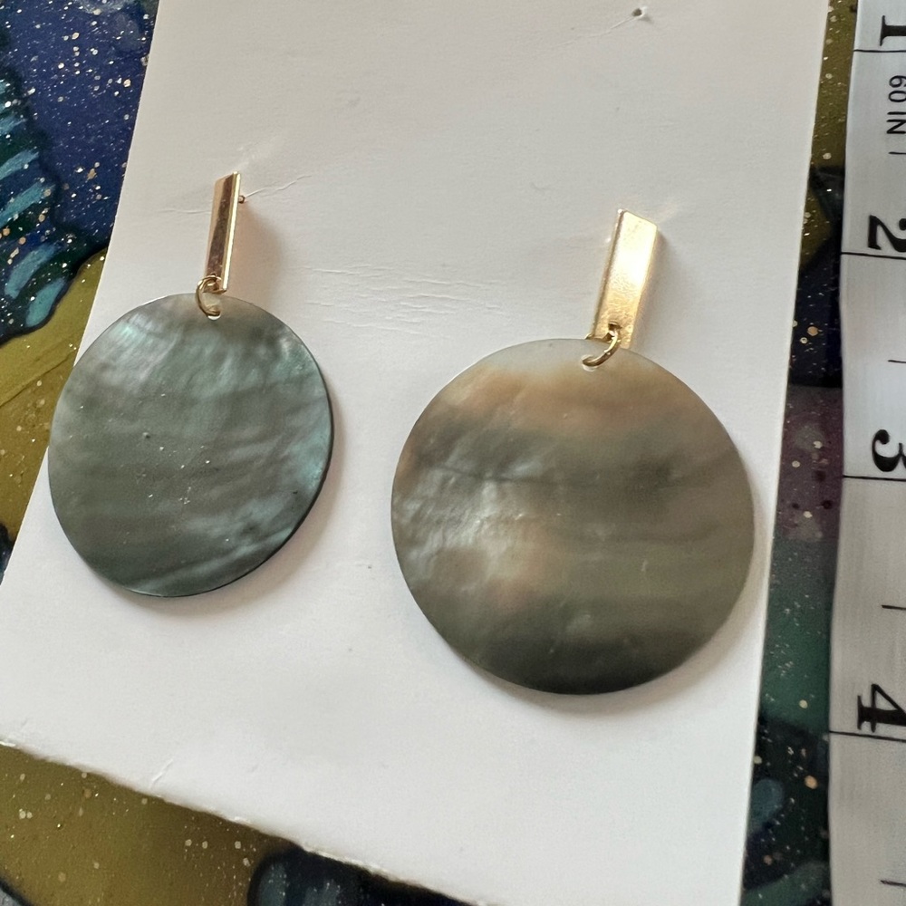 Gold & Mother of Pearl Earrings